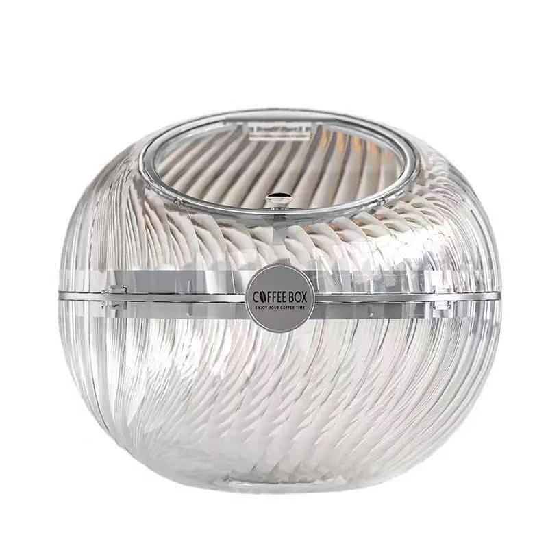 Coffee and Candy Plastic Round Box