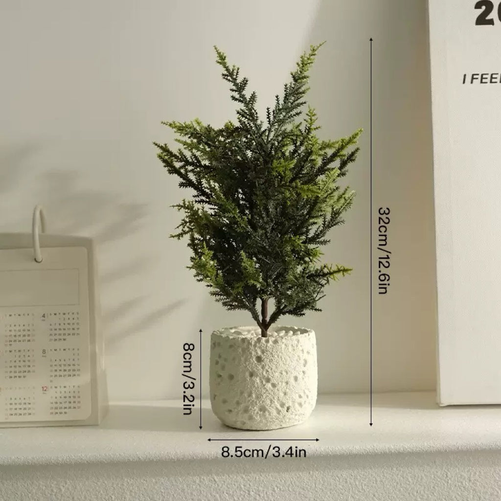 Free Shipping Green Plants Monstera & Mini Pine Potted Plants Home Decor Artificial Flowers