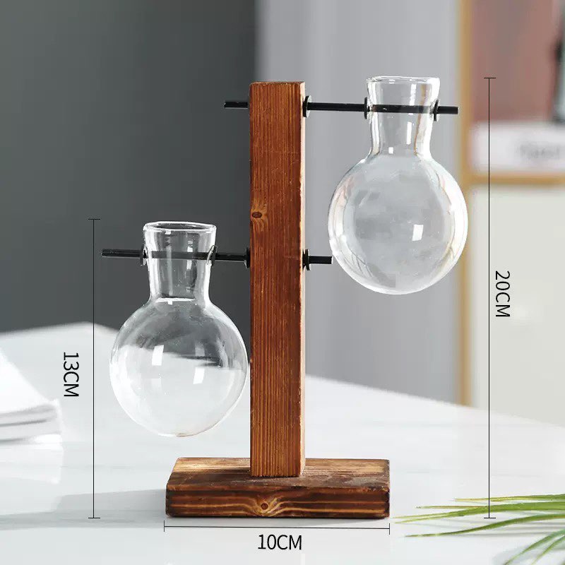 Tスタンドウォータープラントガラス電球花瓶