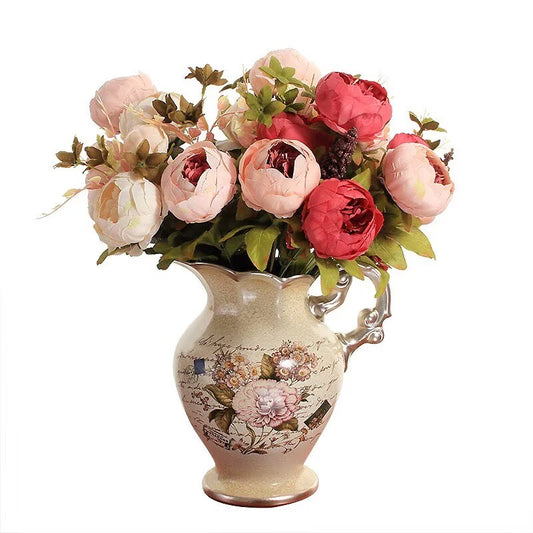 Silk Peony 13 Braches in 1 Pack Home Decor