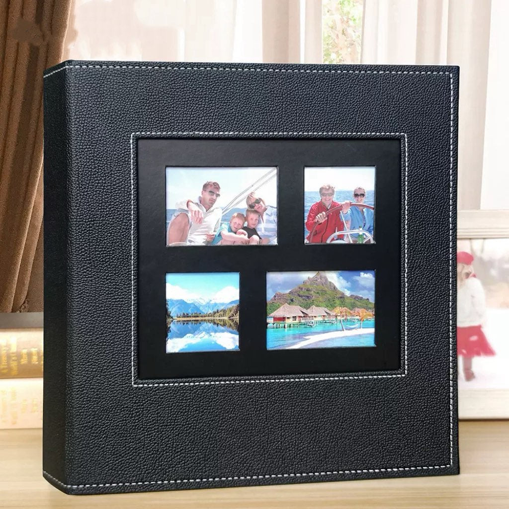 600 pockets 4.5x6" Big Family Foto Album Prime PU Cover with Name Customized