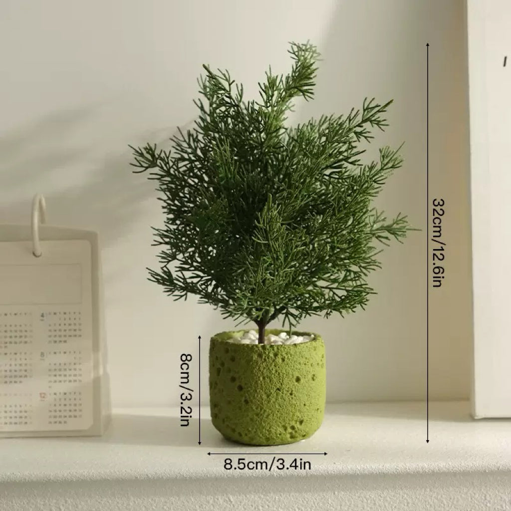 Free Shipping Green Plants  Monstera & Mini Pine Potted Plants Home Decor Artificial Flowers
