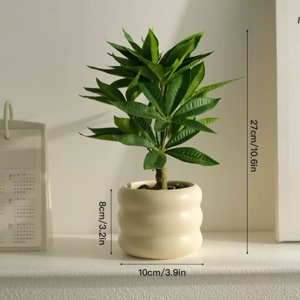 Free Shipping Green Plants  Monstera & Mini Pine Potted Plants Home Decor Artificial Flowers