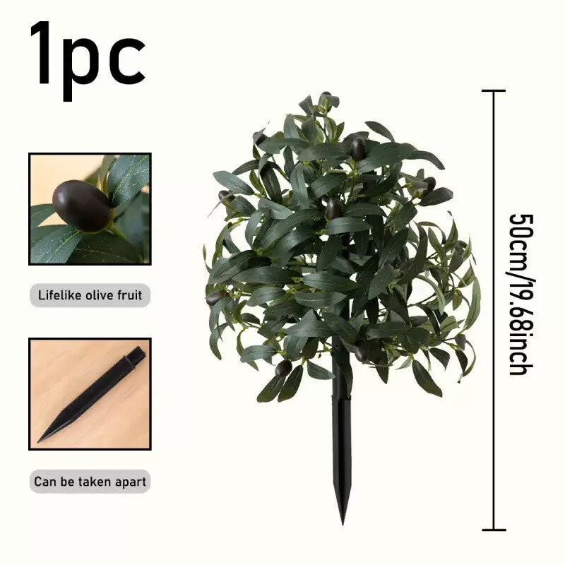 Free Shipping Big Outdoor Decor Full Whole Green Artificial Plants Salvia/Eucalyptus/Olive/Pine/Lavender With Easy Insert Ground Stake