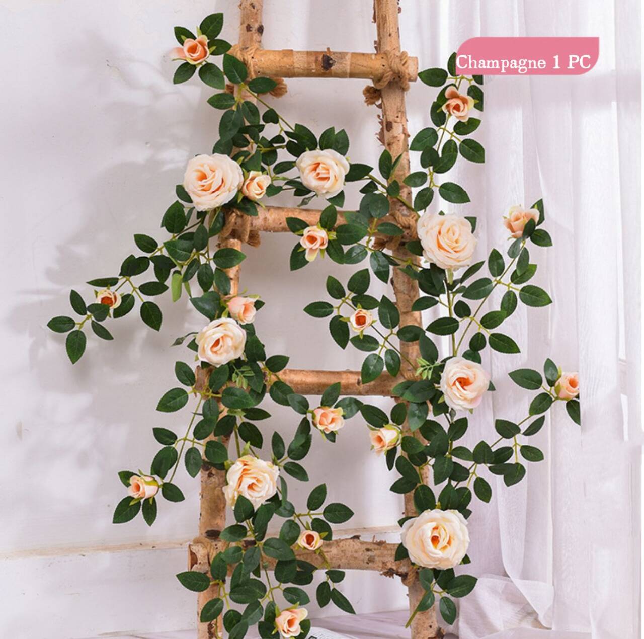 artificial silk champagne rose