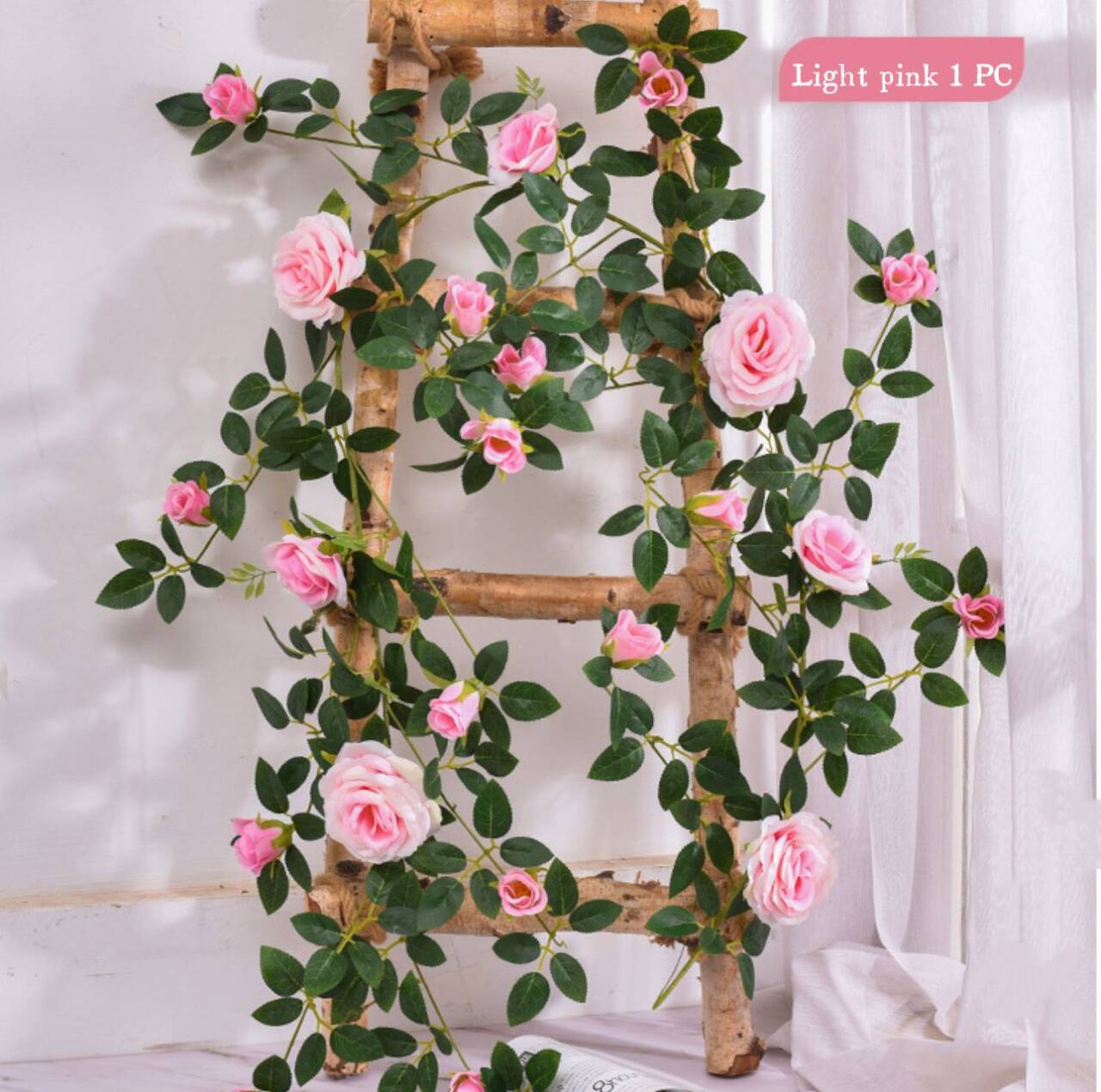 artificial silk light pink rose