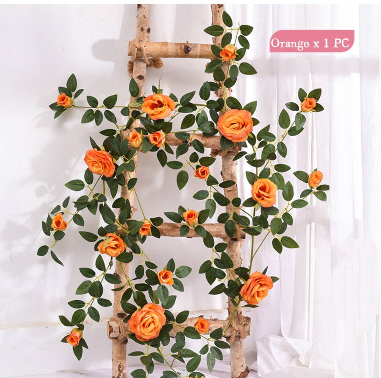 artificial silk orange rose