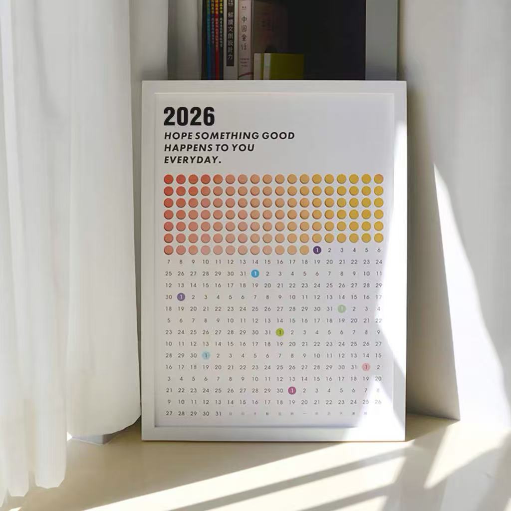 2026 Large Wall Calendar Whole Year in One Page Day Counting