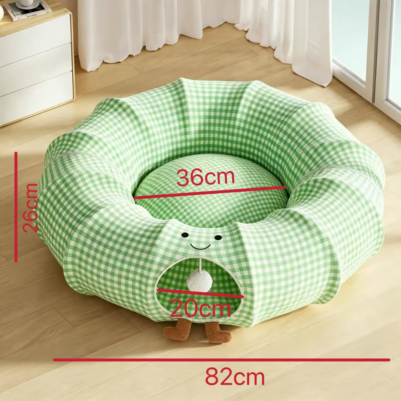 Free Shipping Summer Cooling Dia 82cm Big Cat Tunnel Bed, Multi‑Color Play Cave for Cats