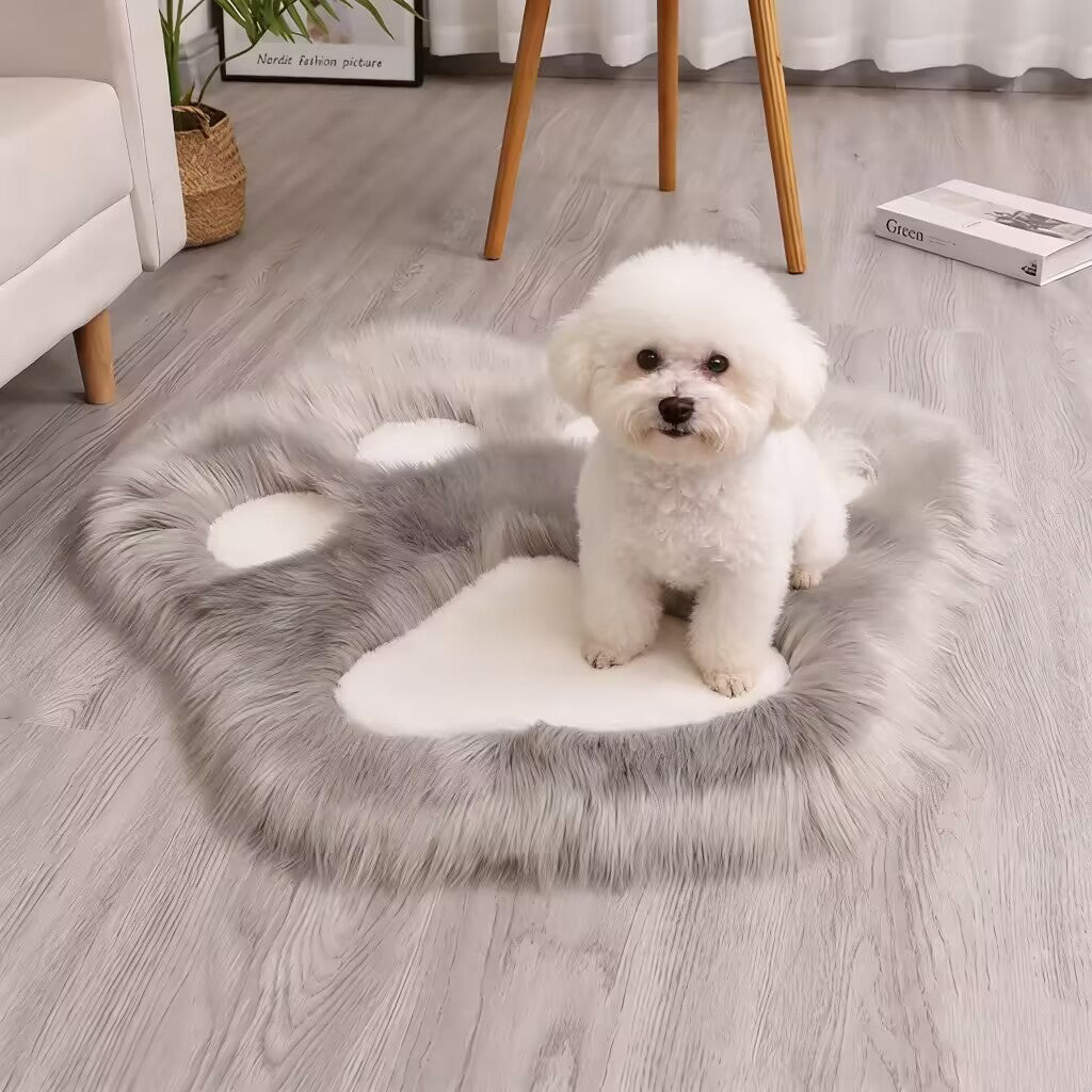 Plush Cat Paw Shaped Carpet
