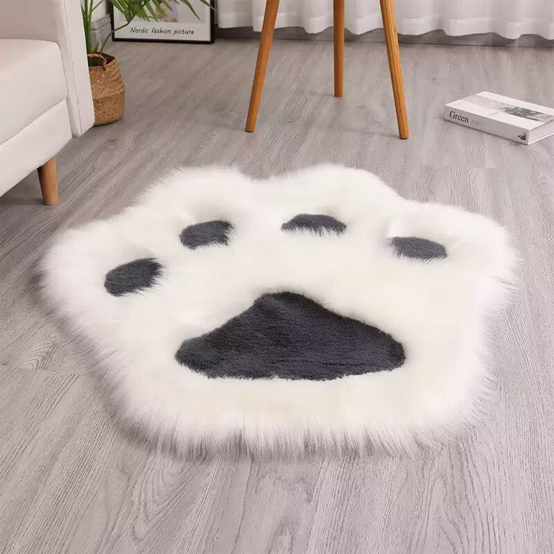Plush Cat Paw Shaped Carpet