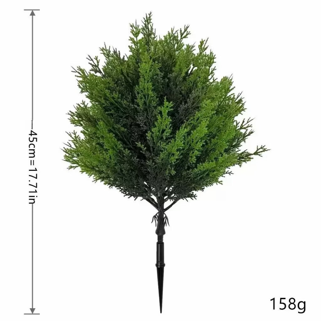 Free Shipping Big Outdoor Decor Full Whole Green Artificial Plants Salvia/Eucalyptus/Olive/Pine/Lavender With Easy Insert Ground Stake